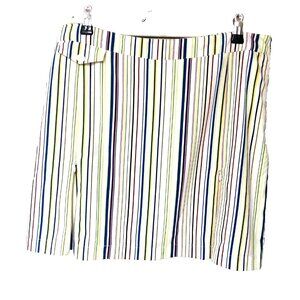 Greg Norman Womens Perfect Fit Golf Skort Skirt Shorts 12 Stripe Pickleball